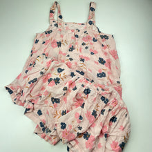 Load image into Gallery viewer, Girls Anko, pink floral viscose summer dress, GUC, size 14, L: 80cm