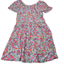 Load image into Gallery viewer, Girls Anko, bright colourful floral casual dress, EUC, size 10, L: 63cm