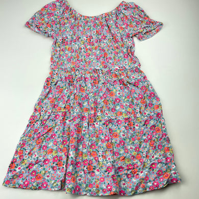 Girls Anko, bright colourful floral casual dress, EUC, size 10, L: 63cm