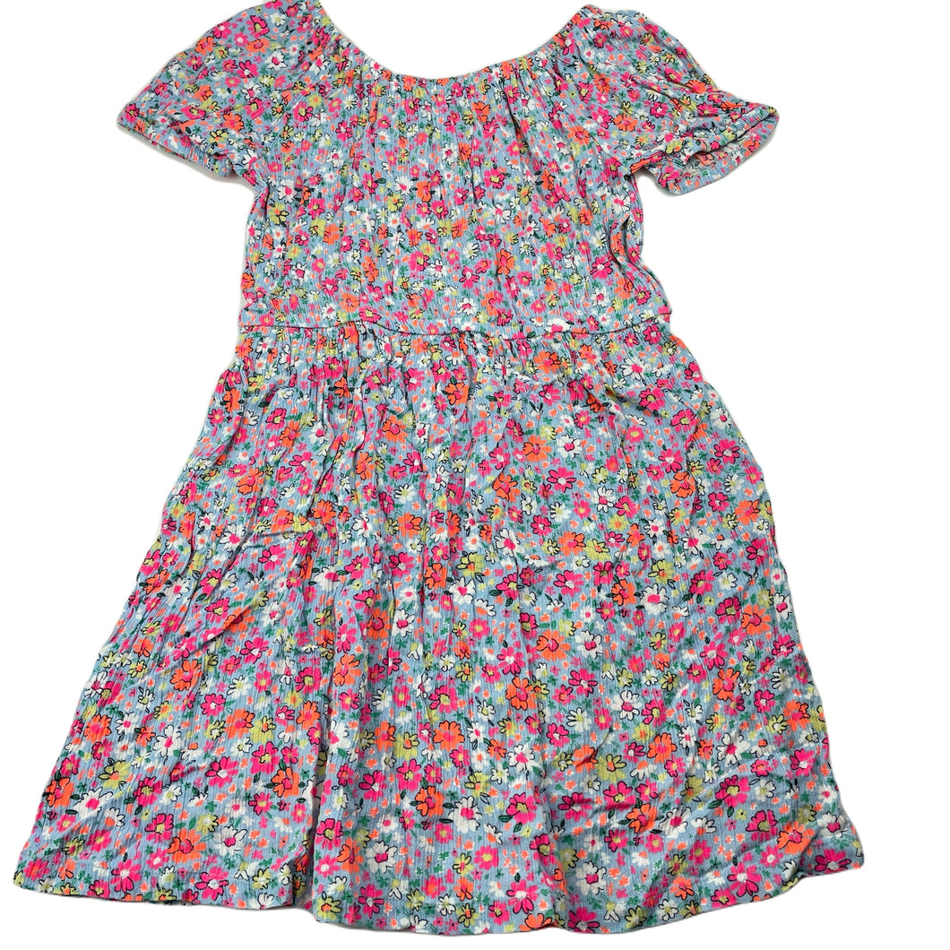 Girls Anko, bright colourful floral casual dress, EUC, size 10, L: 63cm