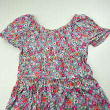 Load image into Gallery viewer, Girls Anko, bright colourful floral casual dress, EUC, size 10, L: 63cm