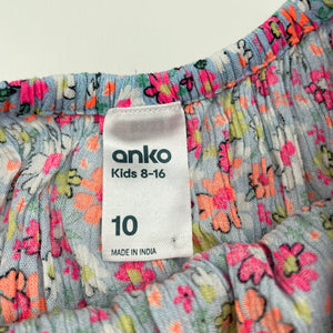 Girls Anko, bright colourful floral casual dress, EUC, size 10, L: 63cm