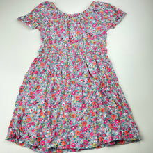 Load image into Gallery viewer, Girls Anko, bright colourful floral casual dress, EUC, size 10, L: 63cm