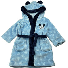 Load image into Gallery viewer, Boys Disney, Mickey Mouse soft fleece dressing gown / bath robe, EUC, size 0,  