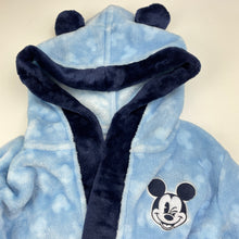 Load image into Gallery viewer, Boys Disney, Mickey Mouse soft fleece dressing gown / bath robe, EUC, size 0,  