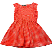 Load image into Gallery viewer, Girls Mango, orange &amp; white spot casual dress, EUC, size 1, L: 43cm