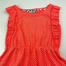 Load image into Gallery viewer, Girls Mango, orange &amp; white spot casual dress, EUC, size 1, L: 43cm