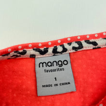 Load image into Gallery viewer, Girls Mango, orange &amp; white spot casual dress, EUC, size 1, L: 43cm