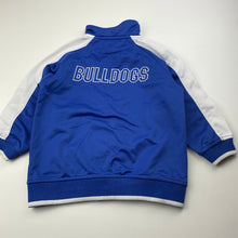 Load image into Gallery viewer, unisex NRL Mascots, Brutus Bulldogs zip up track top, light marks on cuffs, FUC, size 3,  