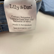 Load image into Gallery viewer, Girls Lily &amp; Dan, embroidered stretch denim jacket, GUC, size 5,  