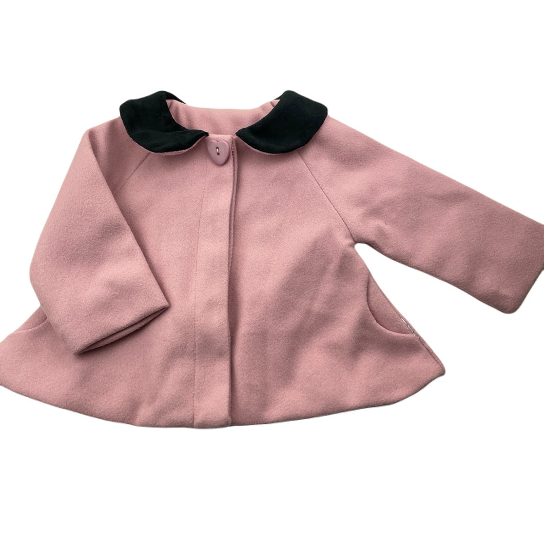 Girls pink, jacket / coat, no labels, armpit to armpit: 28.5cm, armpit to cuff: 17.5cm, EUC, size 2-3,  