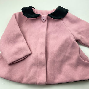 Girls pink, jacket / coat, no labels, armpit to armpit: 28.5cm, armpit to cuff: 17.5cm, EUC, size 2-3,  