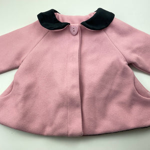 Girls pink, jacket / coat, no labels, armpit to armpit: 28.5cm, armpit to cuff: 17.5cm, EUC, size 2-3,  