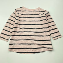 Load image into Gallery viewer, Girls Mooks, striped cotton long sleeve top, GUC, size 0,  