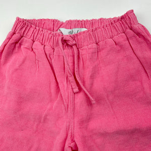 Girls Bebe by Minihaha, cotton lined corduroy pants, elasticated, EUC, size 00,  