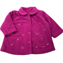 Load image into Gallery viewer, Girls Osh Kosh, embroidered fleece lightweight jacket, GUC, size 0,  
