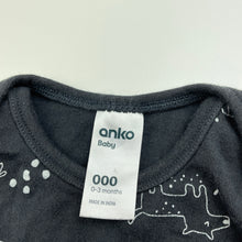 Load image into Gallery viewer, unisex Anko, organic cotton bodysuit / romper, EUC, size 000,  