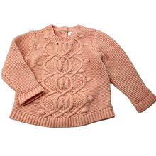 Load image into Gallery viewer, Girls Target, pink knitted cotton sweater / jumper, GUC, size 0,  