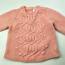 Load image into Gallery viewer, Girls Target, pink knitted cotton sweater / jumper, GUC, size 0,  