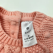 Load image into Gallery viewer, Girls Target, pink knitted cotton sweater / jumper, GUC, size 0,  