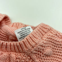 Load image into Gallery viewer, Girls Target, pink knitted cotton sweater / jumper, GUC, size 0,  