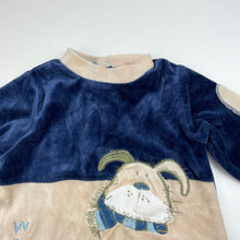 Load image into Gallery viewer, Boys Baby K-Boosh, velour coverall / romper, dog, EUC, size 00,  