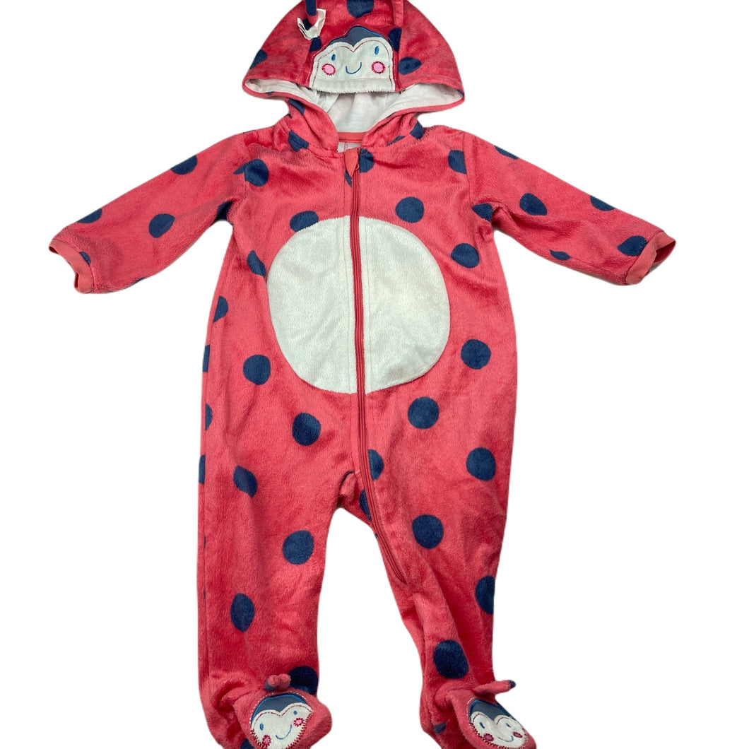 Girls Tiny Little Wonders, fleece zip coverall / romper, GUC, size 00,  