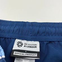 Load image into Gallery viewer, Boys Hyundai A League, Sydney FC football shorts, elasticated, FUC, size 1,  