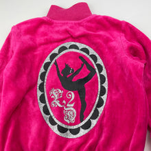 Load image into Gallery viewer, Girls Love 2 Dance, pink velour zip up sweater, GUC, size 3,  