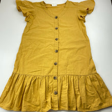 Load image into Gallery viewer, Girls Cotton On, mustard cotton casual dress, EUC, size 9-10, L: 70cm