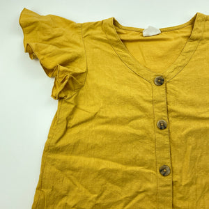 Girls Cotton On, mustard cotton casual dress, EUC, size 9-10, L: 70cm