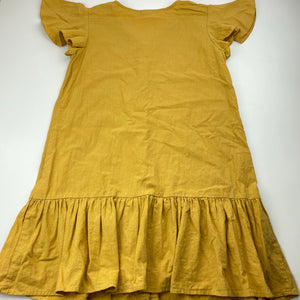 Girls Cotton On, mustard cotton casual dress, EUC, size 9-10, L: 70cm