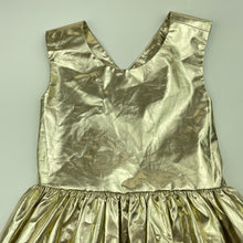 Load image into Gallery viewer, Girls COS, metallic gold lightweight party dress, EUC, size 2, L: 50cm