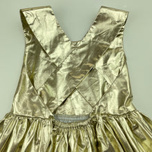 Load image into Gallery viewer, Girls COS, metallic gold lightweight party dress, EUC, size 2, L: 50cm