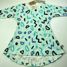 Load image into Gallery viewer, Girls Milk &amp; Masuki, organic cotton blend long sleeve dress, NEW, size 3, L: 47cm at front