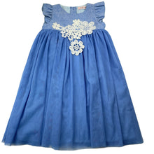 Load image into Gallery viewer, Girls Great Kids, lined tulle &amp; floral lace party / formal dress, GUC, size 2, L: 59cm
