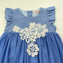 Load image into Gallery viewer, Girls Great Kids, lined tulle &amp; floral lace party / formal dress, GUC, size 2, L: 59cm