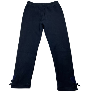 Girls PENCIL CLUB, navy fleece lined pants, elasticated, Inside leg: 43cm, GUC, size 6,  