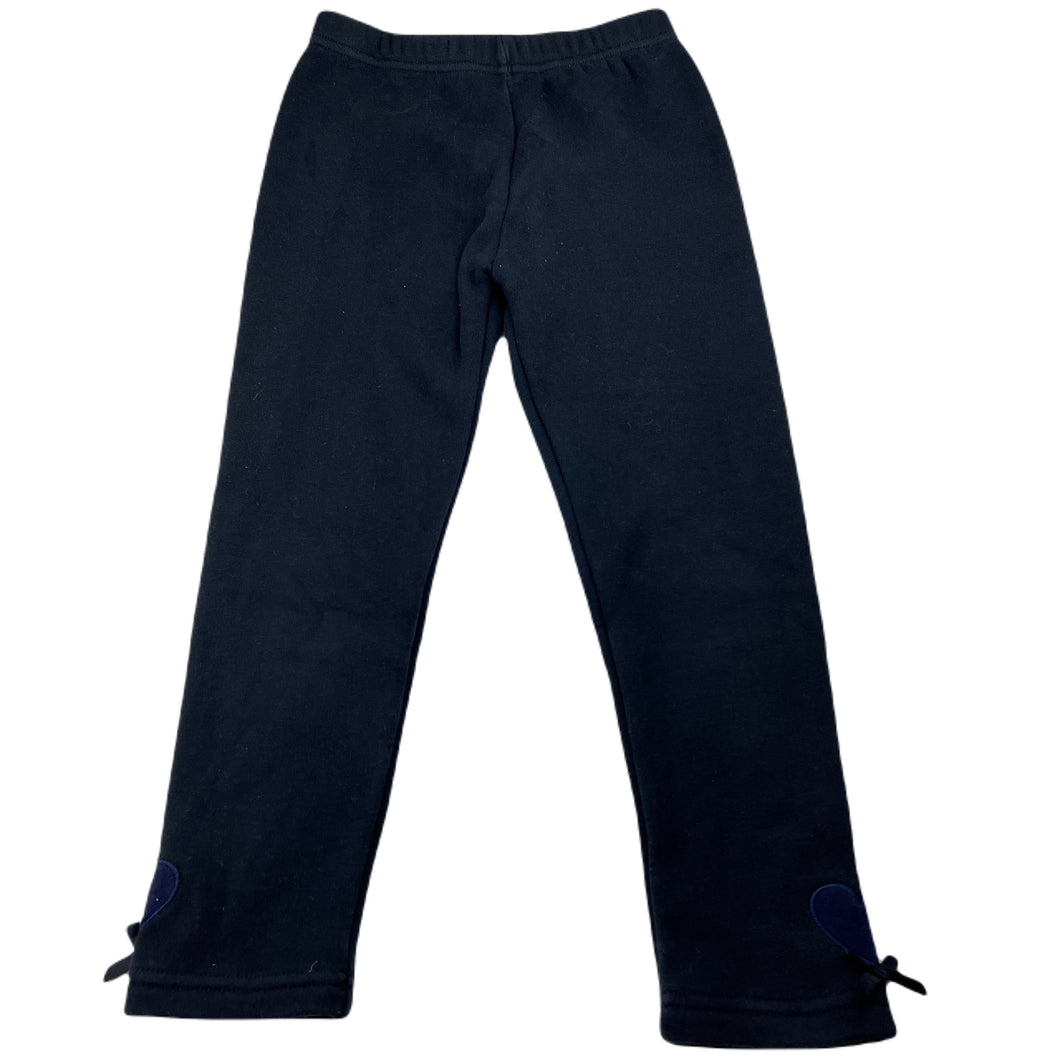 Girls PENCIL CLUB, navy fleece lined pants, elasticated, Inside leg: 43cm, GUC, size 6,  