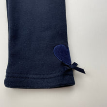Load image into Gallery viewer, Girls PENCIL CLUB, navy fleece lined pants, elasticated, Inside leg: 43cm, GUC, size 6,  