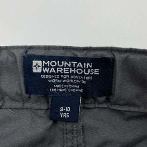 unisex Mountain Warehouse, grey lightweight cargo pants, adjustable, Inside leg: 55cm, EUC, size 9-10,  