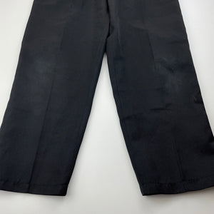 Boys black, formal / suit pants, elasticated, Inside leg: 48cm, light marks on knees, FUC, size 8,  