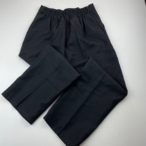 Boys black, formal / suit pants, elasticated, Inside leg: 48cm, light marks on knees, FUC, size 8,  