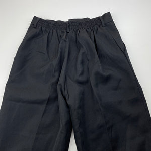 Boys black, formal / suit pants, elasticated, Inside leg: 48cm, light marks on knees, FUC, size 8,  