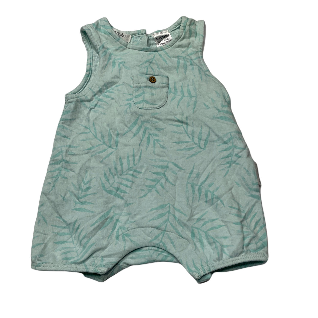 unisex purebaby, organic cotton blend romper, GUC, size 000,  