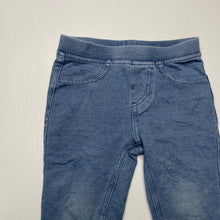 Load image into Gallery viewer, Girls Anko, blue stretchy denim leggings, elasticated, Inside leg: 28cm, FUC, size 2,  