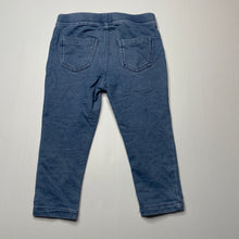 Load image into Gallery viewer, Girls Anko, blue stretchy denim leggings, elasticated, Inside leg: 28cm, FUC, size 2,  
