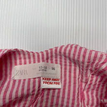 Load image into Gallery viewer, Girls Zara, pink &amp; white stripe summer top, GUC, size 1,  