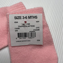 Load image into Gallery viewer, Girls K-Mart, pink knitted mittens, NEW, size 00,  