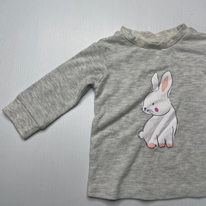 Girls lightweight, soft feel pyjama top, labels removed, armpit to armpit: 25.5cm, shoulder to cuff: 21.5cm, EUC, size 0,  